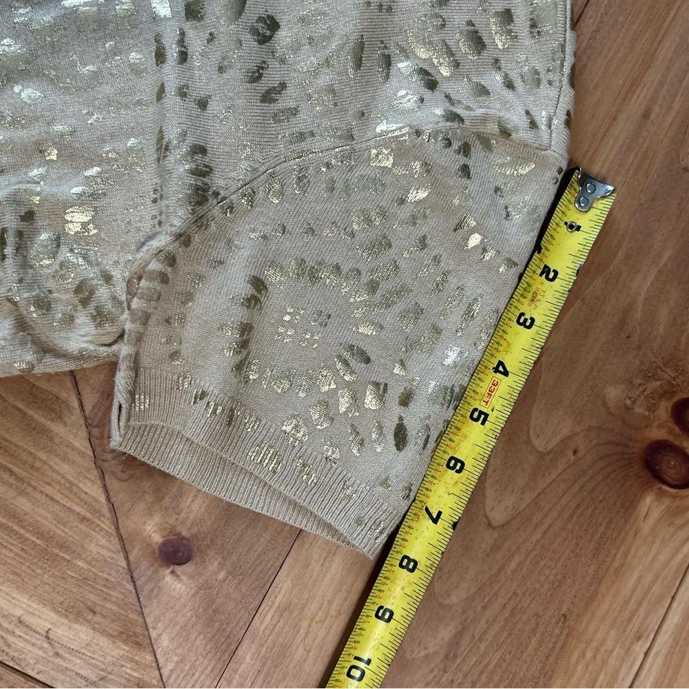 Chico's Gold and Tan Patterned Cardigan - Picture 4 of 11